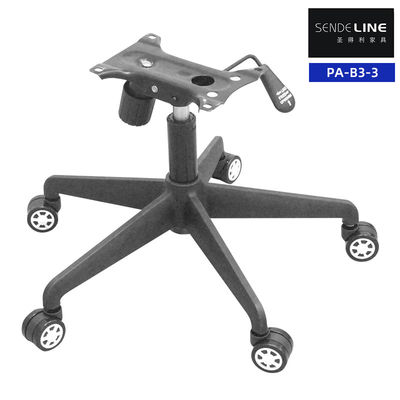 좋은 가격 검은색 나일론 회전용 의자 기단 휠 높이 조절 가능한 5성급 의자 다리 온라인으로