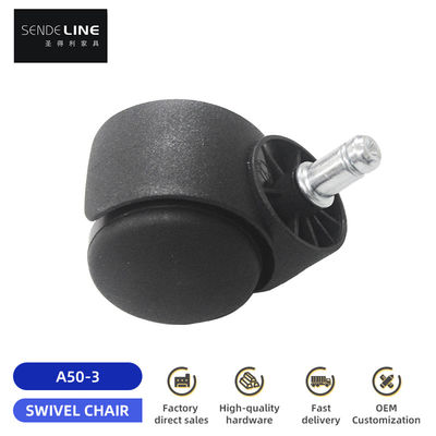 좋은 가격 나일론 사무실 의자 바퀴 교체 50mm 반지 / 스레드 카든 Bifma 테스트 온라인으로