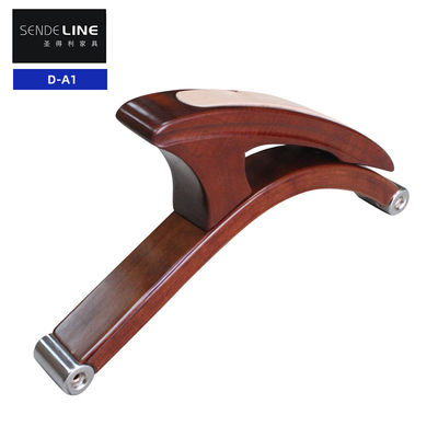 좋은 가격 오피스 홈 목재 의자 팔받침 빨간색 갈색 온라인으로